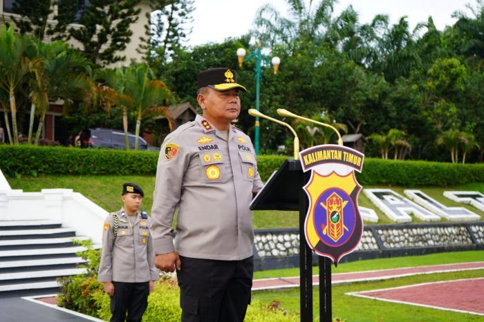 Kapolda Kaltim Pimpin Apel Pagi Awal Tahun 2026