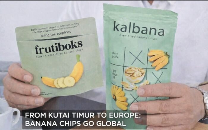 Produk Keripik bermerek Kalbana dan FrutiBoks yang dihasilkan oleh kelompok warga asal Kecamatan Kaliorang Tembus hingga ke Pasar Benua Eropa. Foto: BorneoFlash/Ist