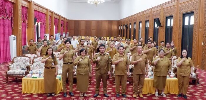 Sosialisasi Teknis Penyusunan LKJIP Perangkat Daerah, bertempat di Ballroom Lantai III Kantor Bupati Mahakam Ulu, pada Senin (26/01/2026). Foto: HO/diskominfostandimahulu