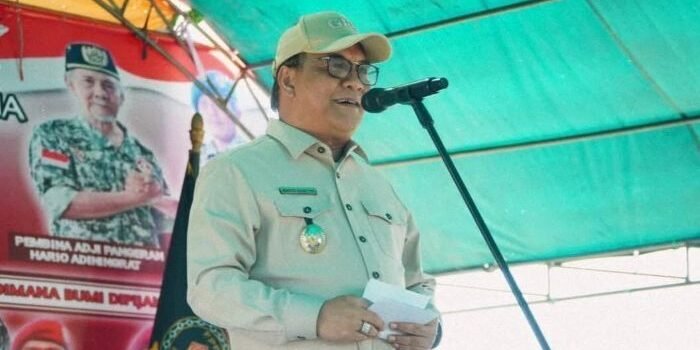 Wakil Wali Kota Balikpapan, H. Bagus Susetyo, saat menghadiri HUT ke-4 FPPI, di Gema Tani Gunung Binjai, Kelurahan Teritip Kecamatan Balikpapan Timur,  pada Sabtu (24/1/2026). Foto: BorneoFlash/Niken Sulastri