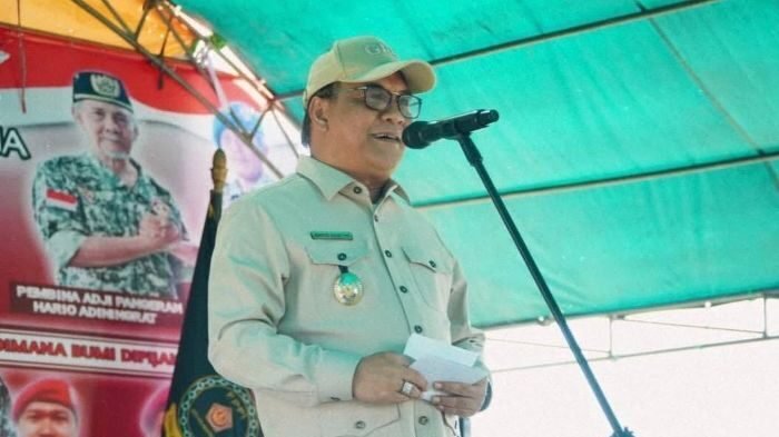 Wakil Wali Kota Balikpapan, H. Bagus Susetyo, saat menghadiri HUT ke-4 FPPI, di Gema Tani Gunung Binjai, Kelurahan Teritip Kecamatan Balikpapan Timur,  pada Sabtu (24/1/2026). Foto: BorneoFlash/Niken Sulastri