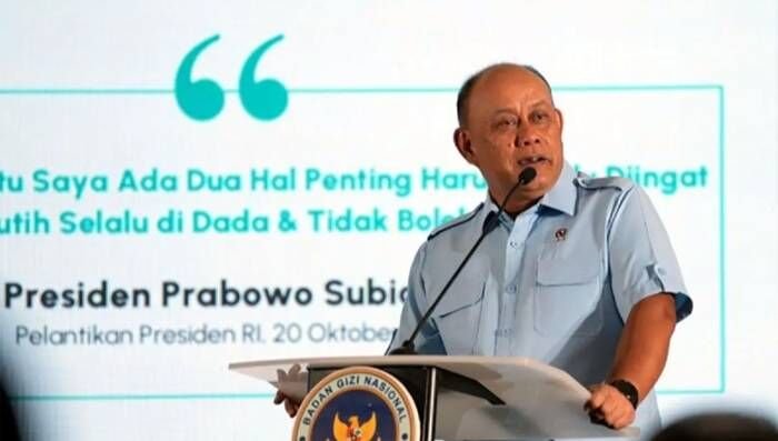 Kepala Badan Gizi Nasional (BGN) Dadan Hindayana menyebut insentif Rp6 juta per hari bagi Satuan Pelayanan Pemenuhan Gizi (SPPG) strategis untuk mencegah pemborosan APBN. FOTO: BorneoFlash.com/HO-bgn.go.id/pri.