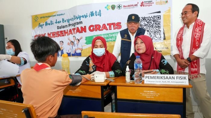 Cek Kesehatan Gratis di Kawasan Ibu Kota Nusantara. Foto: HO/Humas Otorita IKN