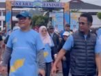 DPRD dan Pemkot Balikpapan gelar jalan sehat dalam rangka Hari Jadi ke 129 Kota Balikpapan di Halaman Balai Kota, pada Jumat (13/2/2026). Foto: BorneoFlash/Niken Sulastri