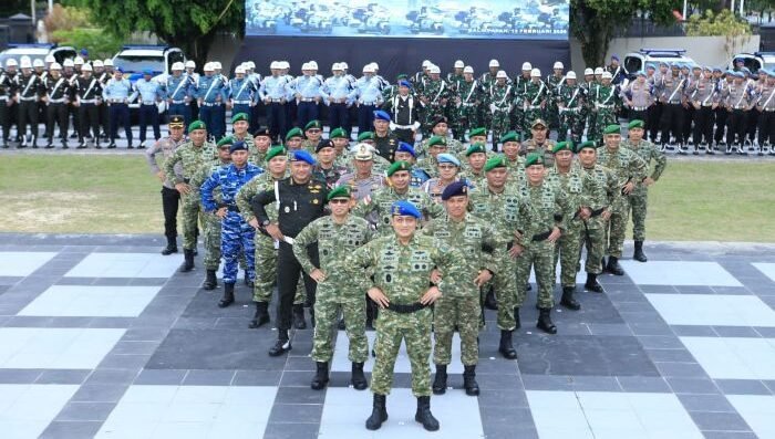 Kodam VI/Mulawarman Gelar Upacara Pasukan Operasi Gaktib dan Operasi Yustisi Polisi Militer Tahun Anggaran 2026 yang di pimpin oleh Kasdam VI/Mlw, Brigjen TNI Andy Setyawan, S.Sos., M.I.P.,  di Lapangan Makodam VI/Mlw, pada Jumat, (13/2/2026). Foto: HO/Pendam VI/Mlw
