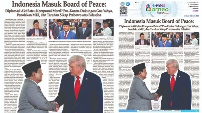 Headline E-Paper BorneoFlash Edisi Senin 2 Februari 2026.