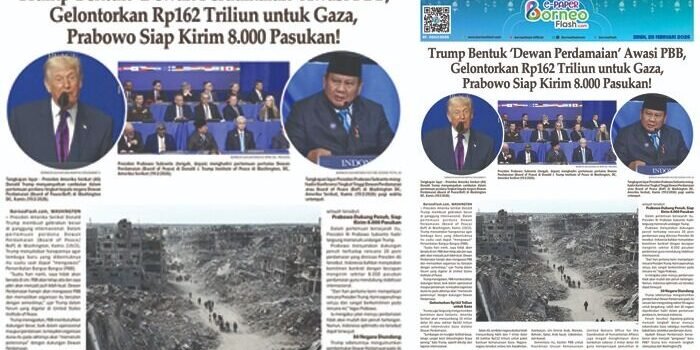 Headline E-Paper BorneoFlash Edisi Senin 23 Februari 2026.