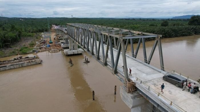 Jembatan Sungai Nibung di Kecamatan Kaubun, Kabupaten Kutai Timur, Provinsi  Kalimantan Timur. Foto: HO/kutaitimurkab.go.id