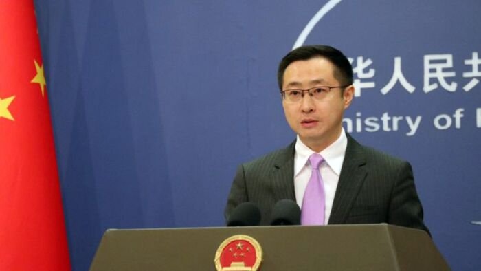 Juru Bicara Kementerian Luar Negeri China Lin Jian dalam konferensi pers di Beijing, Kamis (12/2/2026). Foto: BorneoFlash/Antara/Desca LN.