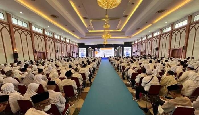 Suasana Manasik Haji Nasional di Asrama Haji Pondok Gede, Jakarta, Rabu (11/2/2026). FOTO: ANTARA/Asep Firmansyah.