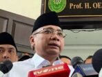 Mantan Menteri Agama, Yaqut Cholil Qoumas memberikan keterangan kepada wartawan di Pengadilan Negeri Jakarta Selatan, Jakarta. FOTO: ANTARA/Luthfia Miranda Putri/am.