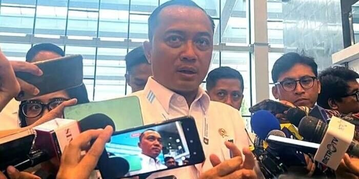 Menteri Sekretaris Negara Prasetyo Hadi menjawab pernyataan wartawan di Sentul International Convention Center (SICC), Kabupaten Bogor, Jawa Barat, Senin (2/2/2026). FOTO : ANTARA/Fathur Rochman/pri.