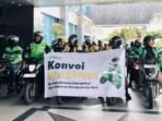 Ojol Berlian Kaltim sebagai gerakan perlindungan transportasi perempuan dan anak, digelar dari muka Kantor Gubernur Kaltim, Samarinda, pada Senin (9/2/2026). Foto: BorneoFlash/Nur Ainunnisa