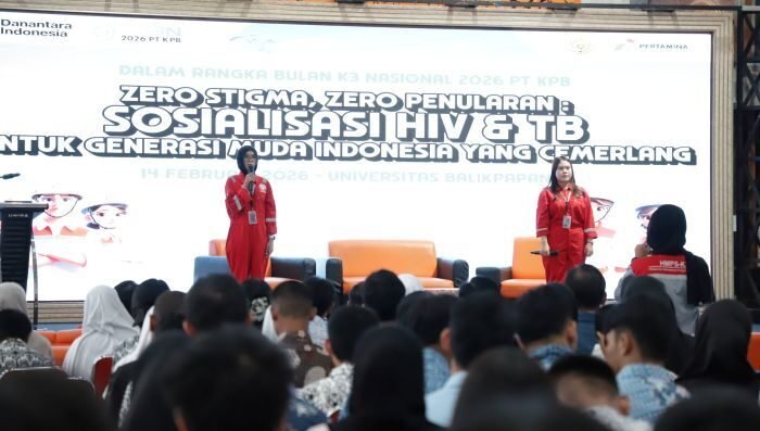 PT KPB bersama Universitas Balikpapan, menggelar Sosialisasi HIV dan Tuberkulosis bertema Zero Stigma, Zero Penularan di Auditorium Putri Aji Karang Melenu, 14 Februari 2026.. Foto: HO/KPB