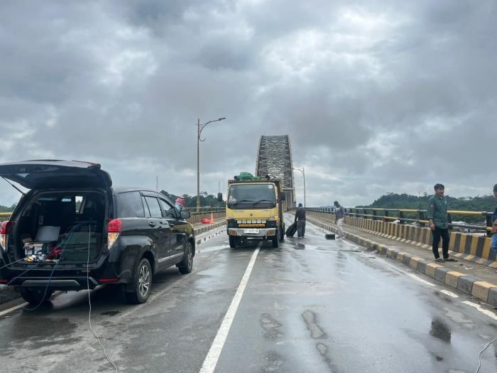 PUPR-PERA Kaltim Lakukan Uji NDT dan Dinamis Usai Jembatan Mahulu Ditabrak Tongkang