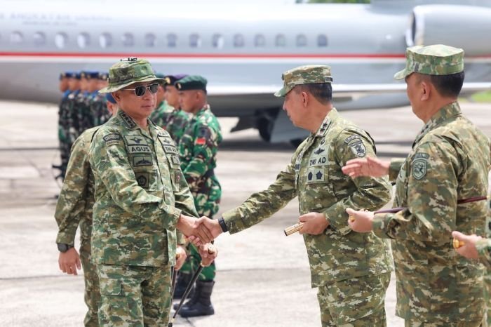 Kunjungan Panglima TNI di Sebuku, Tinjau Kesiapan Daerah Latihan