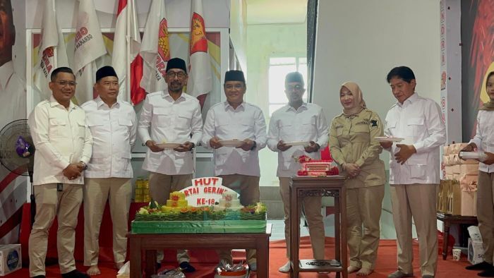Perayaan HUT ke-18 Partai Gerindra di Kota Balikpapan, pada Sabtu (7/2/2026). Foto: BorneoFlash/Niken Sulastri