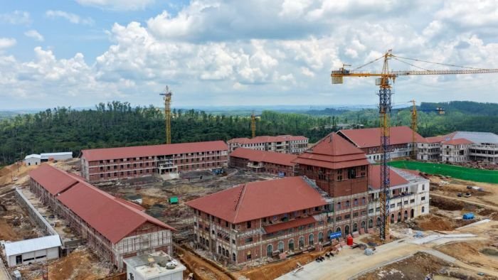 Progres pembangunan sekolah di kawasan pendidikan Ibu Kota Nusantara. Foto: HO/Humas Otorita IKN