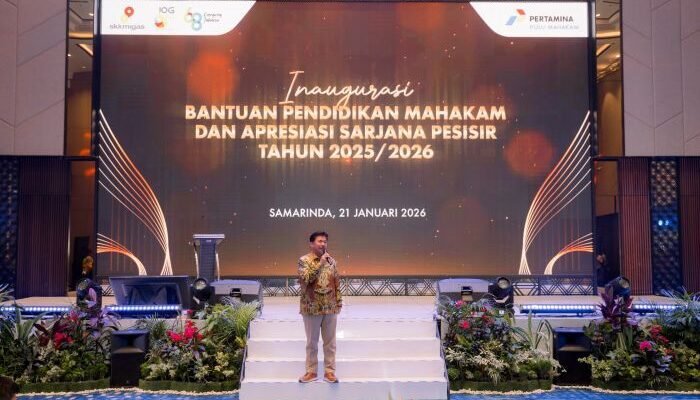 Sekretaris Daerah Kutai Kartanegara Sunggono, saat Penyerahan bantuan pendidikan dari PHM, acara berlangsung di Samarinda pada Rabu (21/1/ 2026). Foto: HO/PHM