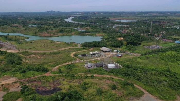 Sumur pengembangan NKL-1183 yang berlokasi di Kutai Lama, Kecamatan Anggana, Kutai Kartanegara, Kalimantan Timur.  Foto: HO/Pertamina EP