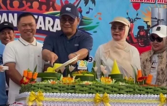 Wakil Wali Kota Balikpapan, H. Bagus Susetyo saat menghadiri Rangkaian peringatan HUT ke-129 Kota Balikpapan yang diselenggarakan Kecamatan Balikpapan Utara di Grand City, pada Minggu (15/2/2026). Foto: BorneoFlash/Niken Sulastri