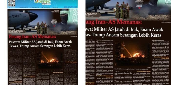 Headline E-Paper BorneoFlash Edisi Senin 16 Maret 2026,