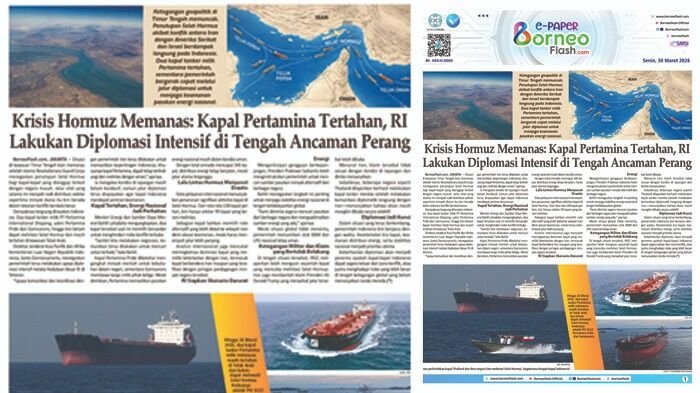 Headline E-Paper BorneoFlash Edisi Senin 30 Maret 2026