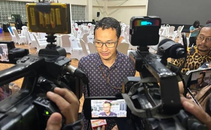 Juru Bicara Komisi Pemberantasan Korupsi Budi Prasetyo memberikan keterangan di Gedung Juang KPK, Jakarta, Selasa (3/3/2026). FOTO : ANTARA/Rio Feisal