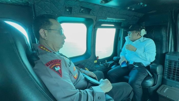 Pastikan Mudik Lebaran Aman, Kapolri Tinjau Kesiapan Pelabuhan Merak Lewat Patroli Udara