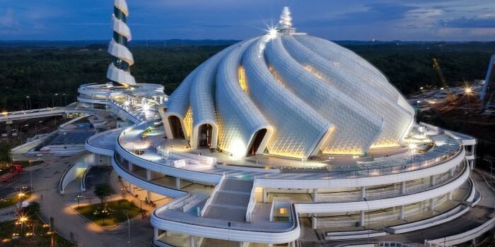 Masjid Negara di Kawasan Inti Pusat Pemerintahan, Ibu Kota Nusantara. Masjid ini akan menjadi lokasi pelaksanaan Salat Idulfitri 1447 Hijriah, yang akan menjadi Salat Idulfitri perdana di masjid tersebut. Foto: HO/Humas Otorita IKN