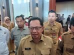 Mendagri Tito Karnavian usai memimpin rapat koordinasi bersama seluruh kepala daerah se-Indonesia di Aula Wan Seri Beni, Kota Tanjungpinang, Kepri, Senin (9/3/2026). FOTO: ANTARA/Ogen