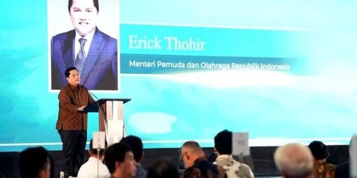 Menteri Pemuda dan Olahraga Erick Thohir memberikan sambutan dalam acara Ciputra Golfpreneur Award 2026 yang digelar Ciputra Golfpreneur Foundation (CGF) di Jakarta, Kamis (12/3/2026). FOTO : ANTARA/Humas Kemenpora RI/pri.