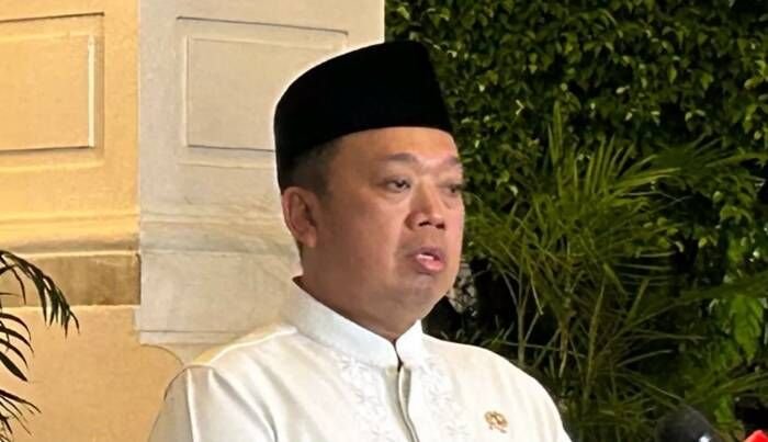 Menteri Agraria dan Tata Ruang/Kepala Badan Pertanahan Nasional (ATR/BPN) Nusron Wahid ditemui di Kompleks Istana Kepresidenan, Jakarta, Kamis (5/3/2026). FOTO: ANTARA/Maria Cicilia Galuh
