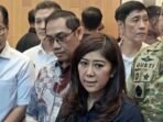 Menteri Komunikasi dan Digital Meutya Hafid saat memberikan keterangan kepada wartawan usai melakukan inspeksi mendadak ke kantor Meta di Jakarta Selatan, Rabu (4/2/2026). FOTO: ANTARA/Farhan Arda Nugraha