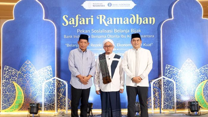 Otorita IKN bekerja sama dengan Bank Indonesia menyelenggarakan Sosialisasi Belanja Bijak dan Buka Puasa Bersama di Masjid Negara IKN. Foto: HO/Humas Otorita IKN
