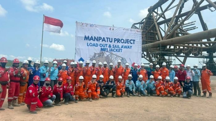 PHM Sukses Load Out Jacket Manpatu, Proyek Gas Offshore Mahakam Kian Dekati Tahap Produksi