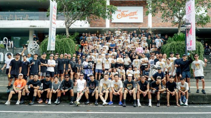 Run The City by Grand Filano ini diikuti lebih dari 200 peserta, yang mayoritas merupakan generasi muda dengan gaya hidup aktif dan kreatif yang digelar pada Minggu (1/3/2026) di Bali. Foto: HO/Yamaha