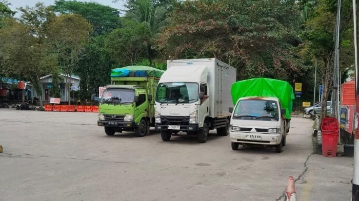 Situasi pelabuhan penyeberangan kariangau. Foto: BorneoFlash/Ist