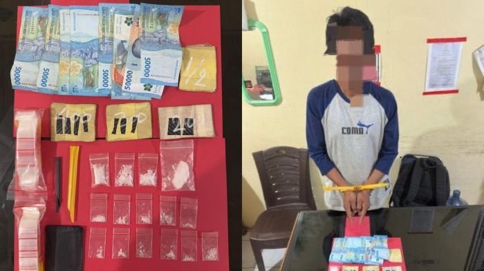 Tersangka dan Barang Bukti yang berhasil diamankan jajaran Polsek Balikpapan Timur. Foto: BorneoFlash/Ist