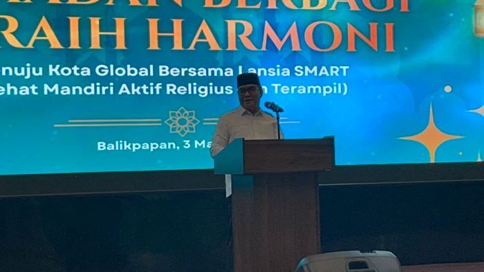 Wakil Wali Kota Balikpapan, Bagus Susetyo saat Kegiatan Ramadan Berbagi TP PKK Kota Balikpapan dan Blue Sky Hotel, pada Selasa (3/3/2026). Foto: BorneoFlash/Niken Sulastri