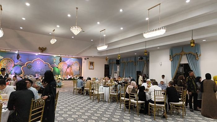 Wali Kota Balikpapan, H Rahmad Mas'ud menggelar halal bihalal secara sederhana, di Rumah Jabatan Wali Kota Balikpapan, pada Sabtu (21/3/2026). Foto: BorneoFlash/Ardian