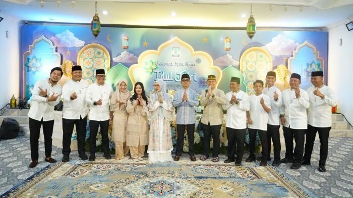 Wali Kota Balikpapan, H Rahmad Mas'ud menggelar halal bihalal secara sederhana, di Rumah Jabatan Wali Kota Balikpapan, pada Sabtu (21/3/2026). Foto: BorneoFlash/Ardian