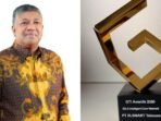 Merza Fachys, Direktur & Chief Regulatory Officer XLSMART (Kiri), XLSMART memenangkan kategori "Innovative Technology Breakthrough Award" dari Global TD-LTE Initiative (GTI). Foto: HO/XLSMART 
