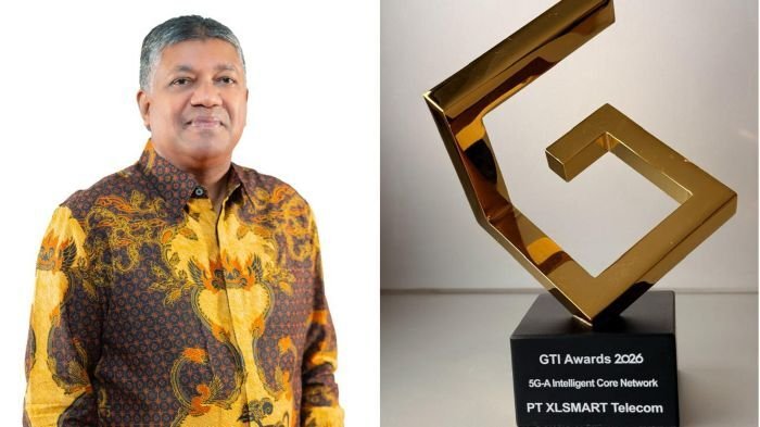 Merza Fachys, Direktur & Chief Regulatory Officer XLSMART (Kiri), XLSMART memenangkan kategori "Innovative Technology Breakthrough Award" dari Global TD-LTE Initiative (GTI). Foto: HO/XLSMART 